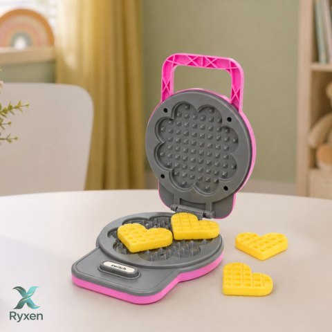 Gofrownica Dla Dzieci Gofry Zmieniające Kolor Światła Dźwięki Różowa LEAN TOYS