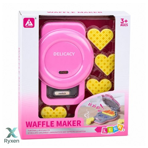 Gofrownica Dla Dzieci Gofry Zmieniające Kolor Światła Dźwięki Różowa LEAN TOYS