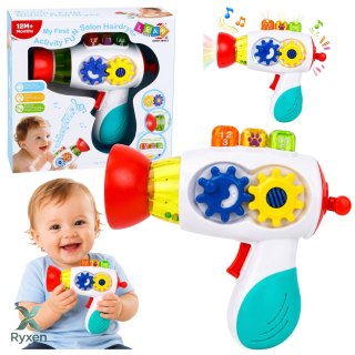 Interaktywna Suszarka Dla Malucha Światła Dźwięki Koła Zębate Kuleczki LEAN TOYS