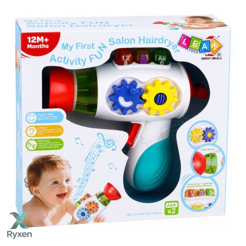 Interaktywna Suszarka Dla Malucha Światła Dźwięki Koła Zębate Kuleczki LEAN TOYS