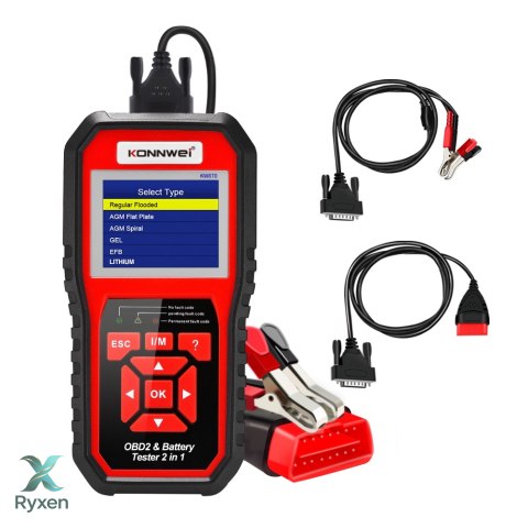 Miernik diagnostyczny, skaner OBD2, tester baterii Konnwei KW870 KONNWEI