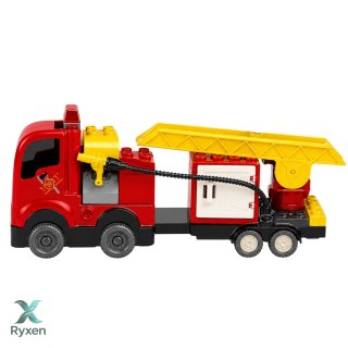 Straż Pożarna Samochód Strażacki Z Napędem Figurka Strażaka Klocki Zestaw LEAN TOYS