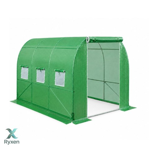 Tunel Ogrodowy Foliowy Szklarnia Na Warzywa Z Oknami Zielony UV 2x3 M 6M? LEAN
