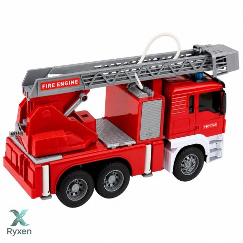 Wóz Samochód Strażacki z Wysięgnikiem Funkcja Lania Wody Światła Dźwięki LEAN TOYS
