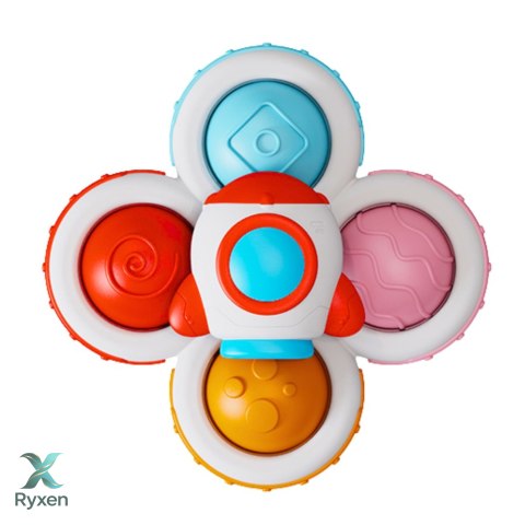 Zabawki Dla Malucha Spinnery Sensoryczne Z Przyssawką Pop-It Kolorowe 3szt. LEAN TOYS