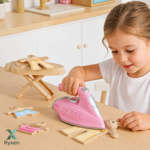 Zestaw Do Prasowania Żelazko z Funkcją Wibracji Światła Dźwięki Akcesoria LEAN TOYS