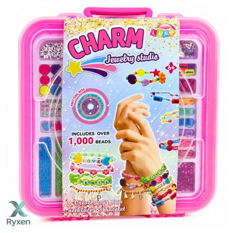 Zestaw Do Tworzenia Biżuterii w Walizce Koraliki Zawieszki Literki 1000 el. LEAN TOYS