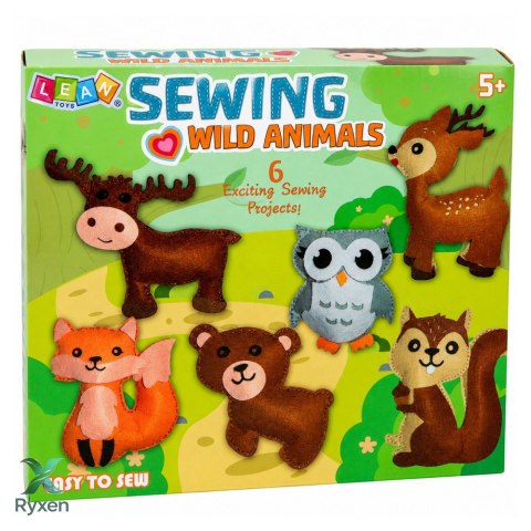 Zestaw Kreatywny Pluszaki Do Szycia Filcowe Zwierzęta Leśne DIY 6 szt. LEAN TOYS