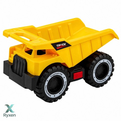 Zestaw Pojazdów Budowlanych Koparka Wywrotka Ruchome Światła Dźwięki Żółte LEAN TOYS