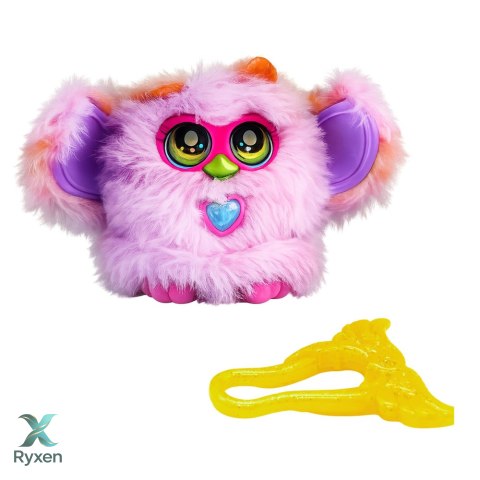 Zwierzak Interaktywny Stworek Genie Pets Światła Dźwięk Zawieszka Fioletowy LEAN TOYS