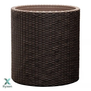 Donica okrągła LARGE CYLINDER PLANTER whiskey brown Keter