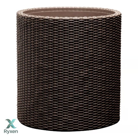 Donica okrągła LARGE CYLINDER PLANTER whiskey brown Keter