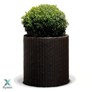 Donica okrągła LARGE CYLINDER PLANTER whiskey brown Keter