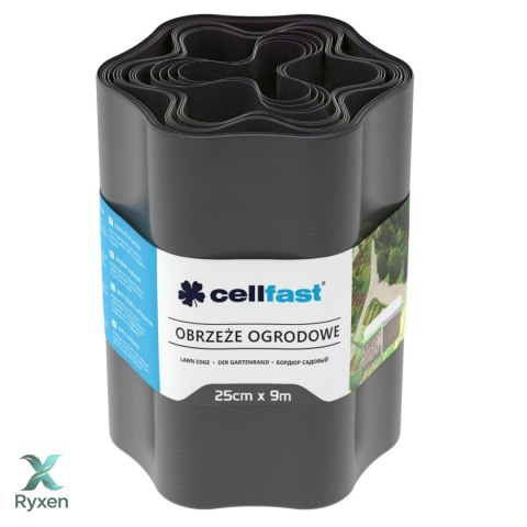 Obrzeże ogrodowe 25cm x 9m Cellfast grafitowe CELLFAST
