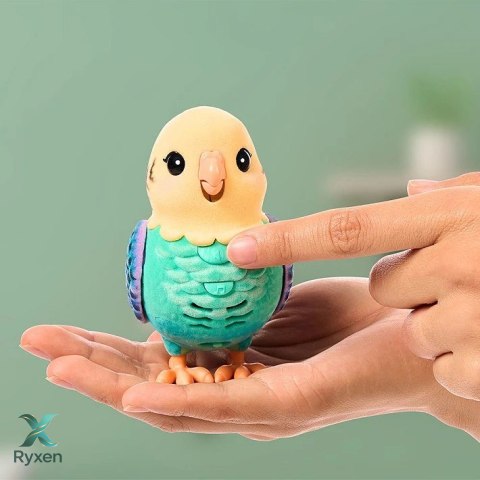 Figurka interaktywna little live pets - mój prawdziwy ptaszek błękitno-żółty COBI