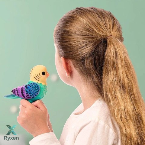 Figurka interaktywna little live pets - mój prawdziwy ptaszek błękitno-żółty COBI