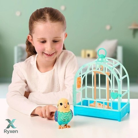 Figurka interaktywna little live pets - mój prawdziwy ptaszek błękitno-żółty COBI