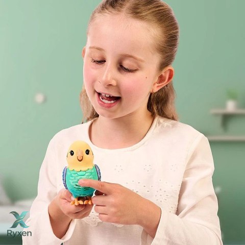 Figurka interaktywna little live pets - mój prawdziwy ptaszek błękitno-żółty COBI
