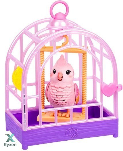 Figurka interaktywna little live pets - mój prawdziwy ptaszek różowy COBI