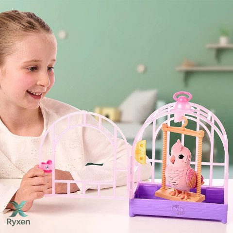 Figurka interaktywna little live pets - mój prawdziwy ptaszek różowy COBI