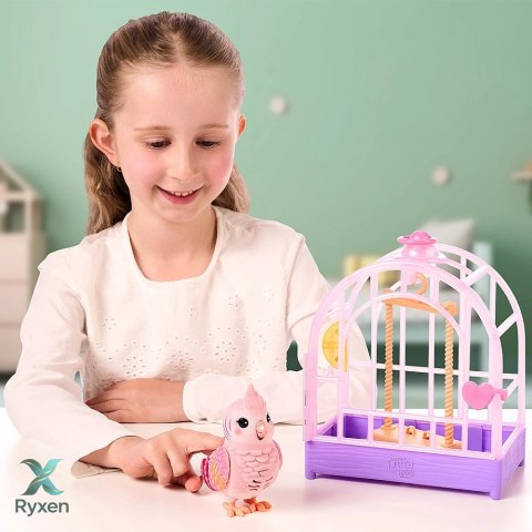 Figurka interaktywna little live pets - mój prawdziwy ptaszek różowy COBI