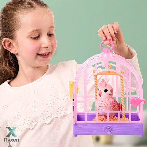 Figurka interaktywna little live pets - mój prawdziwy ptaszek różowy COBI