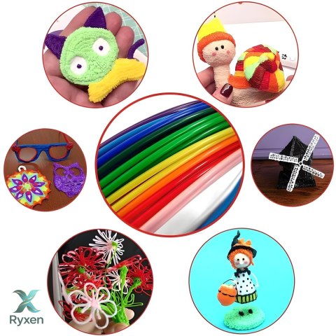 Filament pla 1.75mm wkłady do długopisu 3d pen 100m 20 kolorów x 5m - d038 RTO