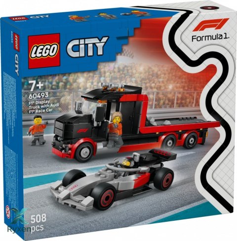 Klocki city 60493 ciężarówka f1 z bolidem audi f1 LEGO