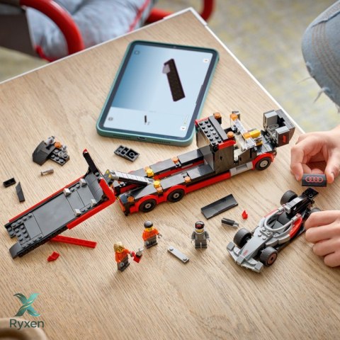 Klocki city 60493 ciężarówka f1 z bolidem audi f1 LEGO