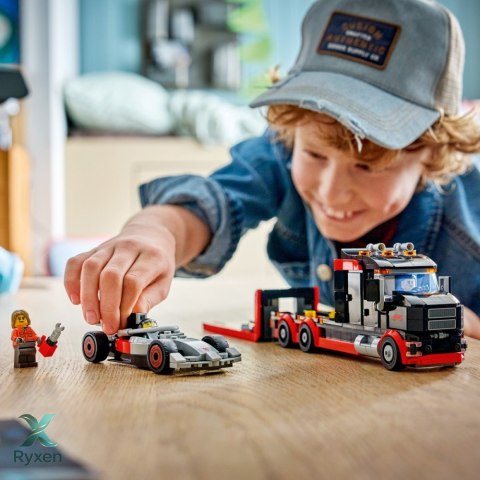 Klocki city 60493 ciężarówka f1 z bolidem audi f1 LEGO