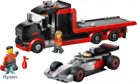 Klocki city 60493 ciężarówka f1 z bolidem audi f1 LEGO