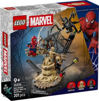 Klocki super heroes 76334 epicka bitwa: spider-man kontra sandman LEGO