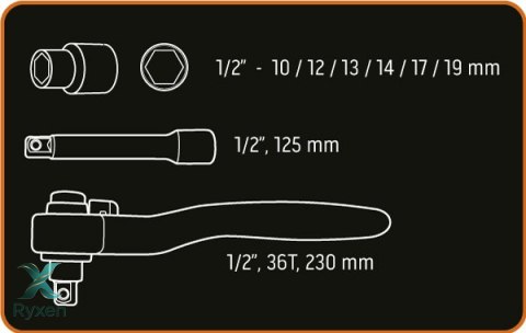 Klucze nasadowe 1000V, 8 szt. NEO TOOLS