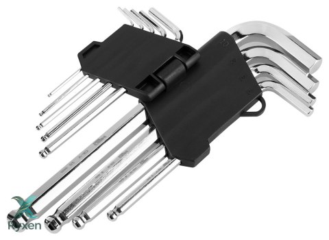 Klucze sześciokątne z końcówką kulistą, zestaw 9 szt. NEO TOOLS