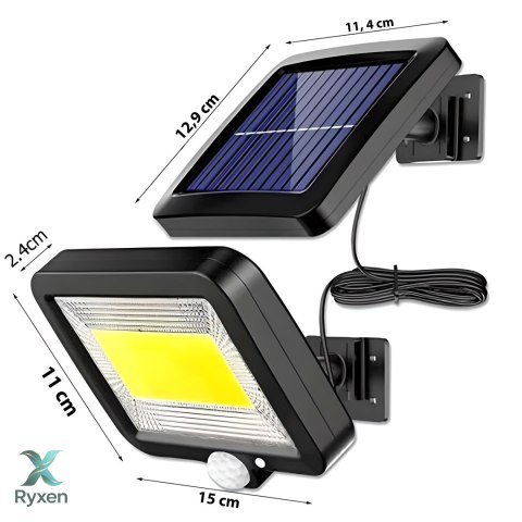 Lampa solarna z czujnikiem ruchu 100 led -e077 niebieski kartonik RTO