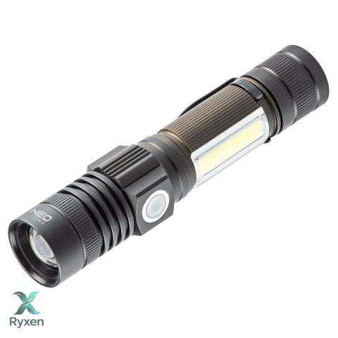 Latarka akumulatorowa USB 800 lm 2 w 1 CREE T6 LED NEO TOOLS