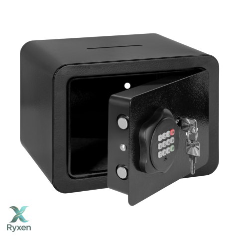 Sejf domowy elektroniczny na kod PIN i klucz ? sejf na pieniądze i dokumenty Rebel RB-7001 Rebel