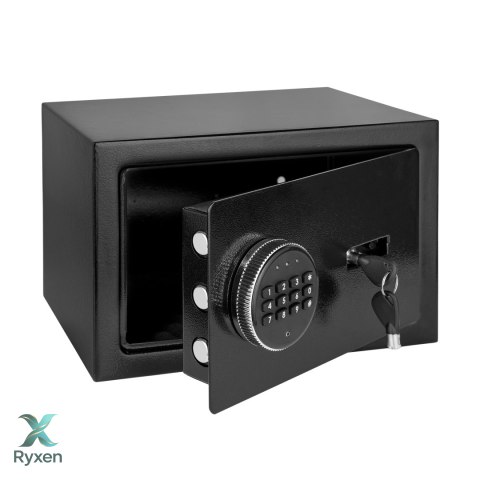Sejf domowy elektroniczny na kod PIN i klucz ? sejf na pieniądze i dokumenty Rebel RB-7002 Rebel