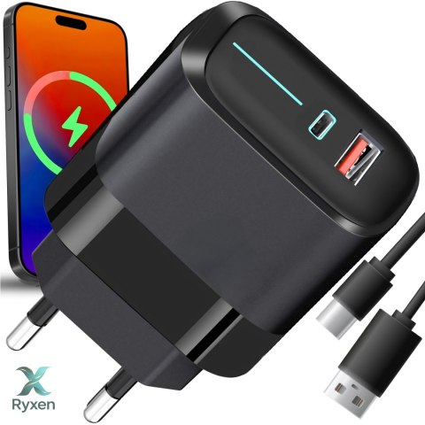 Szybka ładowarka zestaw 3w1 kostka + kabel usb typ-c 20w quick charging - er1090 RTO