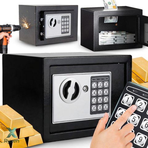 Domowy sejf kasetka na zamek elektroniczny 10l klucz kod szyfr pancerna xl - er1103 RTO