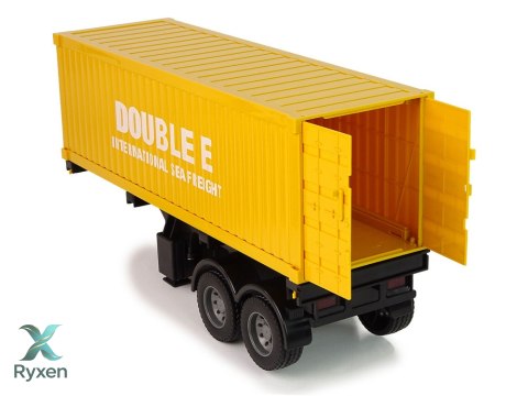 Duża Ciężarówka R/C Mercedes Arocs Niebieska 1:20 Kontener 58 cm Długości DOUBLE E