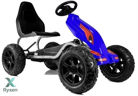 Gokart na Pedały B012 Pompowane Koła Niebieski LEAN CARS