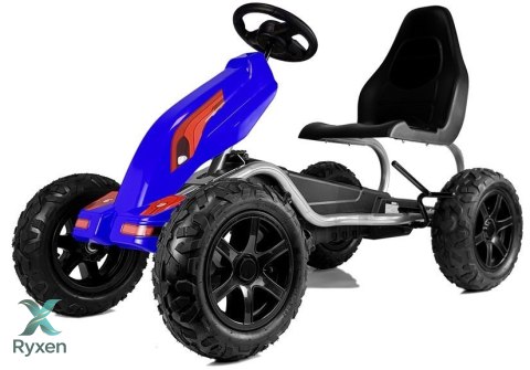 Gokart na Pedały B012 Pompowane Koła Niebieski LEAN CARS