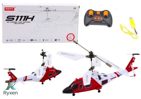 Helikopter Zdalnie Sterowany RC Żyroskop Syma S111H Czerwony LEAN TOYS