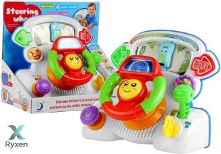 Kierownica Edukacyjna Interaktywna Dźwięki Światło LEAN TOYS