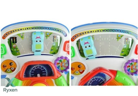 Kierownica Edukacyjna Interaktywna Dźwięki Światło LEAN TOYS
