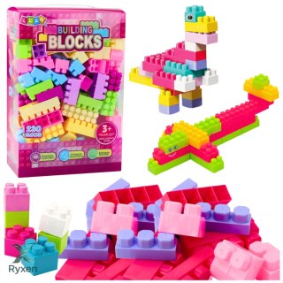 Klocki W Pudełku Edukacyjne Duże Budowlane Zestaw Kolorowe 230ele. LEAN TOYS