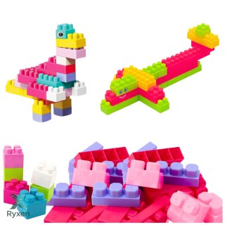 Klocki W Pudełku Edukacyjne Duże Budowlane Zestaw Kolorowe 230ele. LEAN TOYS