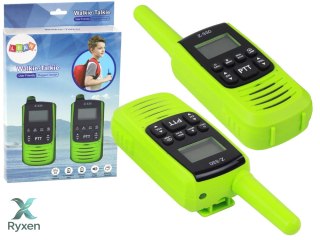Krótkofalówki Walkie-Talkie Zielone Zasięg 3km Gadżet Do Komunikacji LEAN TOYS