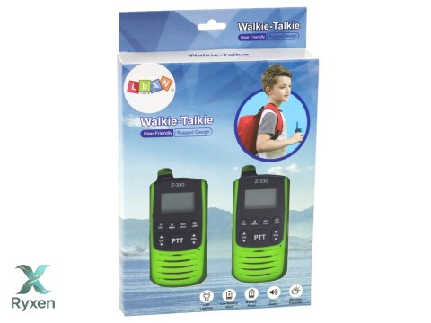 Krótkofalówki Walkie-Talkie Zielone Zasięg 3km Gadżet Do Komunikacji LEAN TOYS
